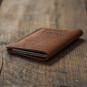 handmade leather card holder