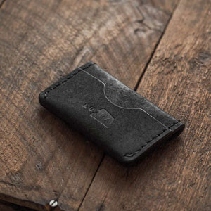 Handmade leather wallet back