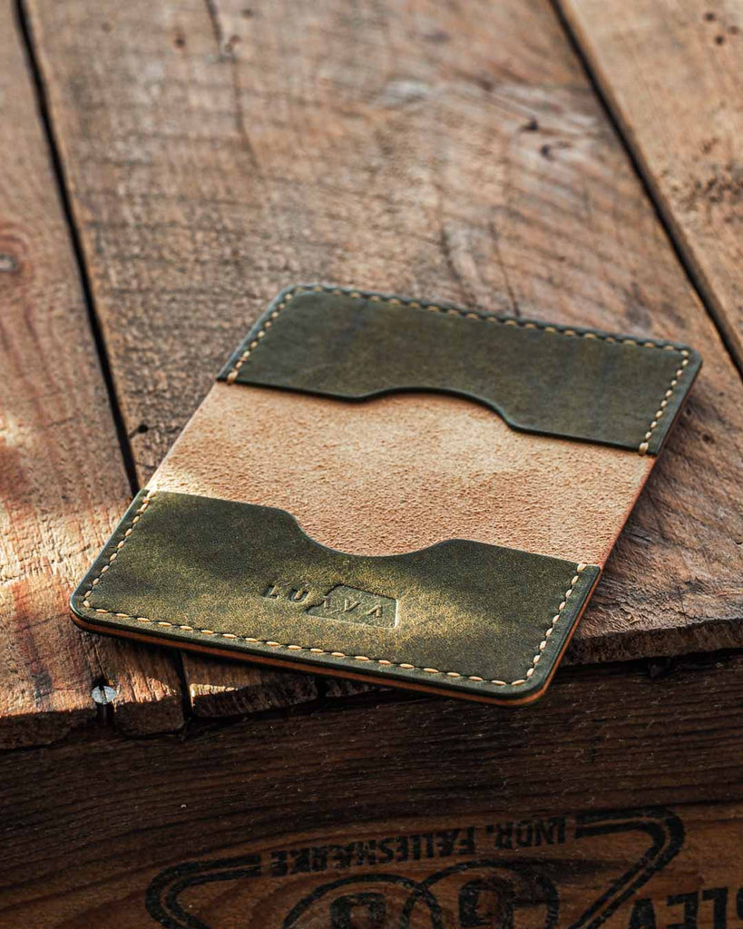 Luava handmade leather bi-fold wallet for men