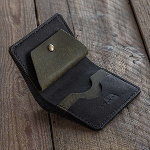 Luava handmade leather wallet koloss front